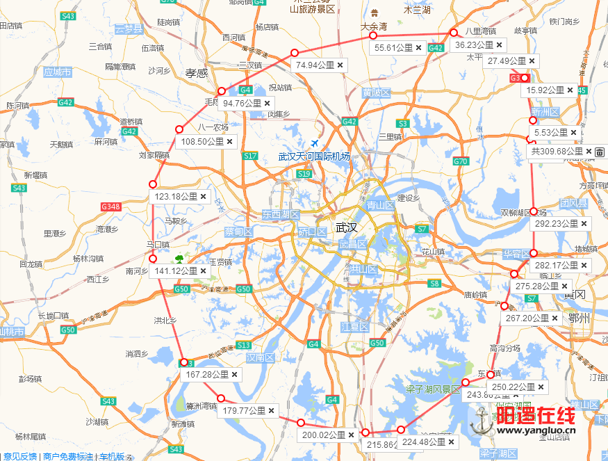 梦想中的武汉绕城高速(五环,六环)加城市圈环线(七环)