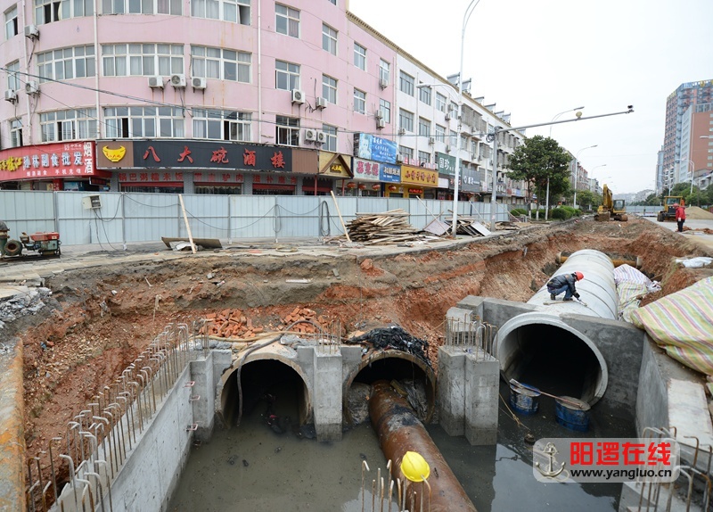 阳逻街军安路至鄢家湖综合整治工程开工.jpg