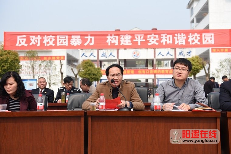 阳逻街党工委副书记肖新峰作总结发言