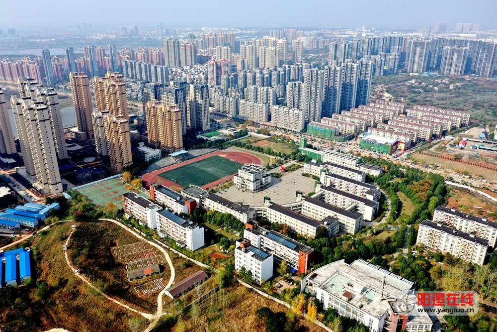 航拍：新洲一中阳逻校区