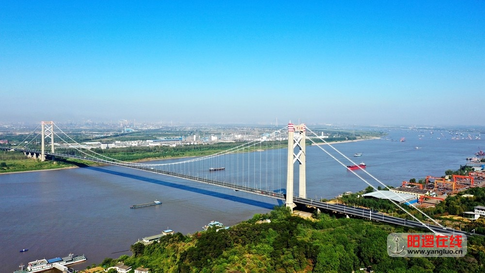 阳逻长江大桥航拍